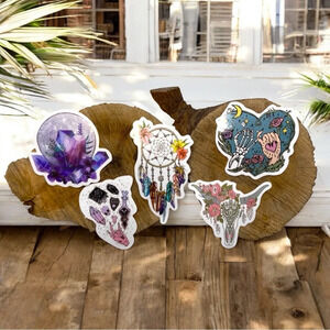 NEW 5 Crystals / Magic / Potion / Spells / Dream Catcher Vinyl Stickers